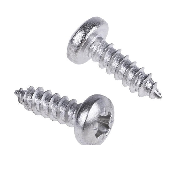 Self Tapping Screws - 2.18x6.4 mm - 2 Pan Head - Stainless Steel 304 Similar to A2, 18-8 HRB80