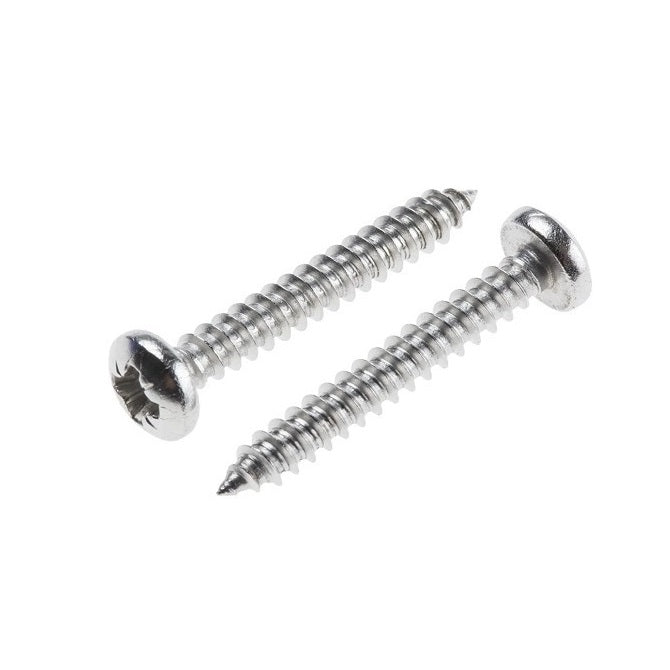 Self Tapping Screws - 6.35x76.2 mm - 14 Pan Head - Stainless Steel 316 Similar to A4, 18-10