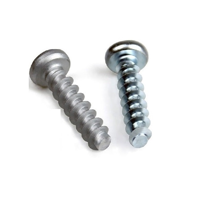 Self Tapping Screws - 2.18x6.4 mm - 2 Soft Plastics - Zinc Plated Steel