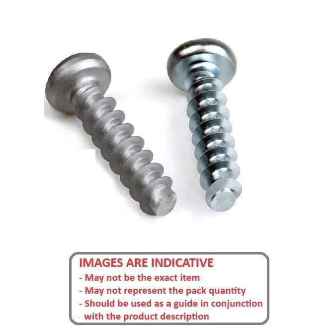 1040565 | SCT0218-013-PLH-P-PH-CZ (50 Pcs) --- Self Tapping Screws - 2.18x12.7 mm - 2 Hard or Soft Plastics - Zinc Plated Steel Screw