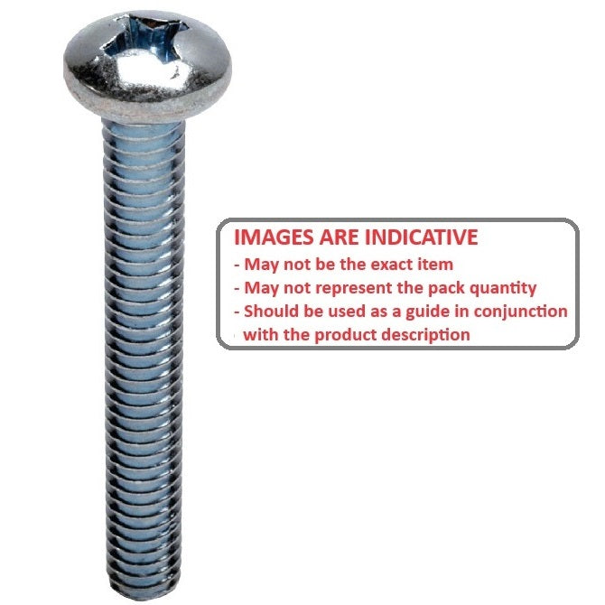 1040730 | SC022C-016-P-PH-CZ (25 Pcs) --- Pan Head Screws - 2-56 UNC - 2.18mm - 15.9 mm - Zinc Plated Steel Phillips Screw