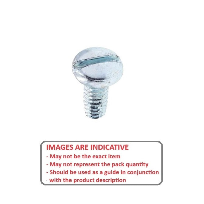 1044590 | SC030M-006-P-SL-CZ (10 Pcs) --- Pan Head Screws - M3 - 3x0.5mm - 6 mm - Zinc Plated Steel Slotted Screw
