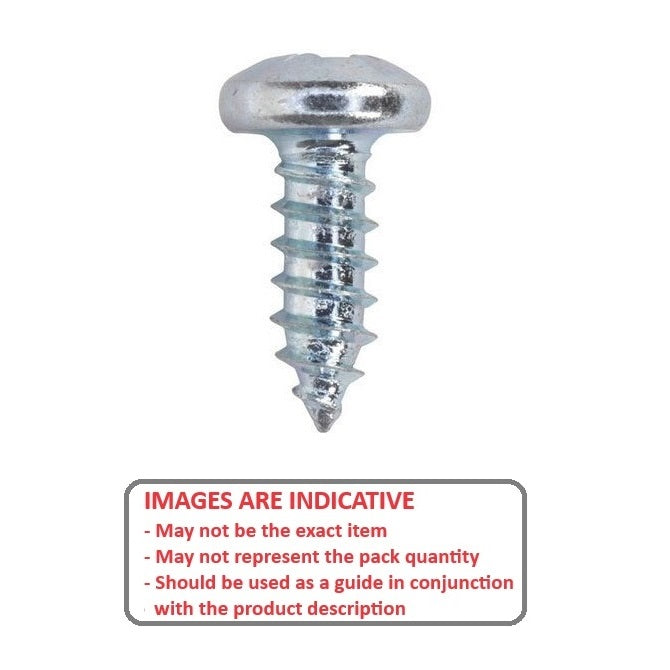 1042637 | SCT0252-006-P-PH-CZ (50 Pcs) --- Self Tapping Screws - 2.52x6.4 mm - 3 Pan Head - Zinc Plated Steel Screw