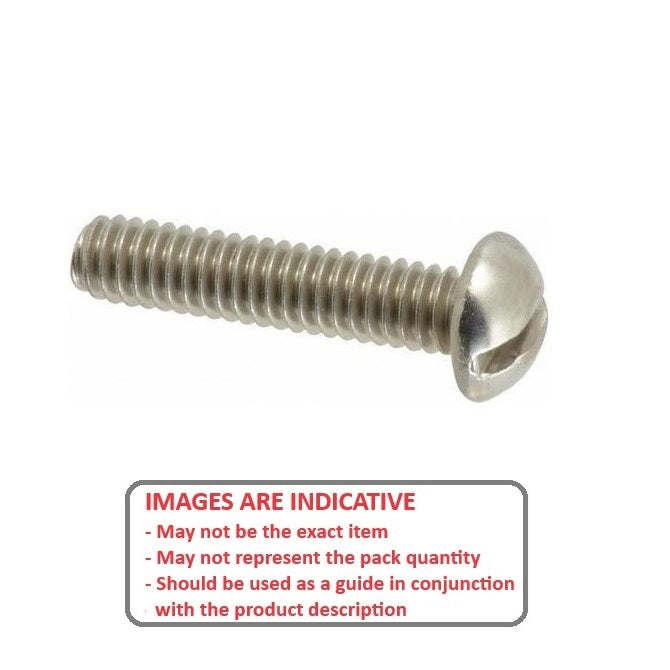 1042843 | SC028B-019-R-SL-BN (10 Pcs) --- Round Head Screws - 6BA - 2.794mm - 19.1 mm - Nickel Plated Brass Steel Screw