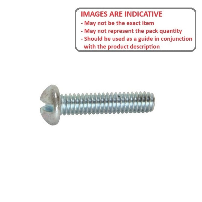 1051002 | SC039W-038-R-SL-CZ (10 Pcs) --- Round Head Screws - 5/32-32 BSW - 3.969mm - 38.1 mm - Zinc Plated Steel Screw