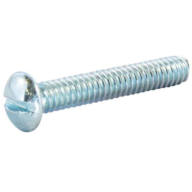 1051002 | SC039W-038-R-SL-CZ (10 Pcs) --- Round Head Screws - 5/32-32 BSW - 3.969mm - 38.1 mm - Zinc Plated Steel Screw