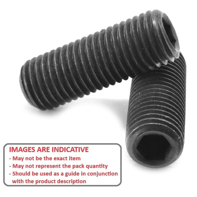 1103583 | SS127F-0381-AS --- Standard Cup Point Socket Set Screws - 1/2-20 UNF - 12.7mm - 38.1 mm Alloy Steel DIN916 - Carbon Steel - Hardened GD14.9 Screw