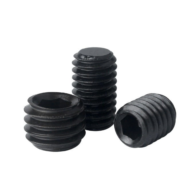 1060281 | SS050M-0050-AS-FT (5 Pcs) --- Flat Tip DIN913 Socket Set Screws - M5 - 5x0.8mm - 5 mm - Standard Cup Point Alloy Steel - Carbon Steel - Hardened Screw