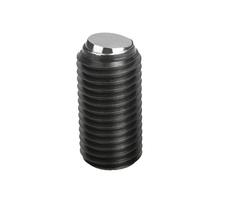 1080825 | SS080M-0192-CS-S440-FB (10 Pcs) --- Flat Tip Aligning Socket Set Screws - M8 - 8x1.25mm - 19.2 mm - Aligning Flat Tip - Carbon Steel with 440C Stainless HRC 50-55 tip Screw