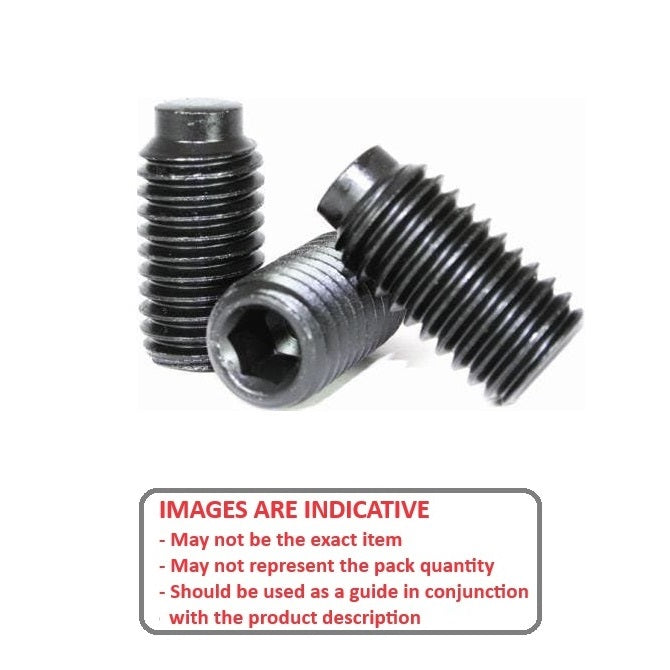 1054732 | SS042C-0048-AS-HDP (5 Pcs) --- Half Dog Point Socket Set Screws - 8-32 UNC - 4.17mm - 3.8 mm - Carbon Steel Screw