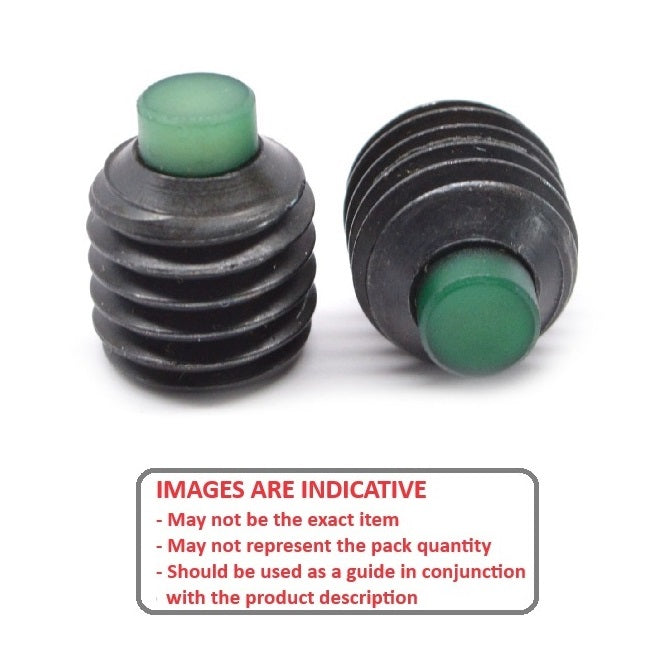 1043252 | SS028C-0048-AS-NT --- Nylon Tipped Socket Set Screws - 4-40 UNC - 2.85mm - 4.8 mm Alloy Steel - Carbon Steel Screw