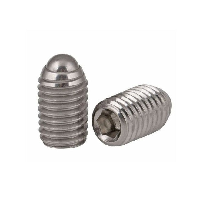 Rolling Ball Tip Socket Set Screws - M4 - 4x0.7mm - 5.7 mm   - 304 Stainless Steel with 440C Stainless HRC 50-55 tip