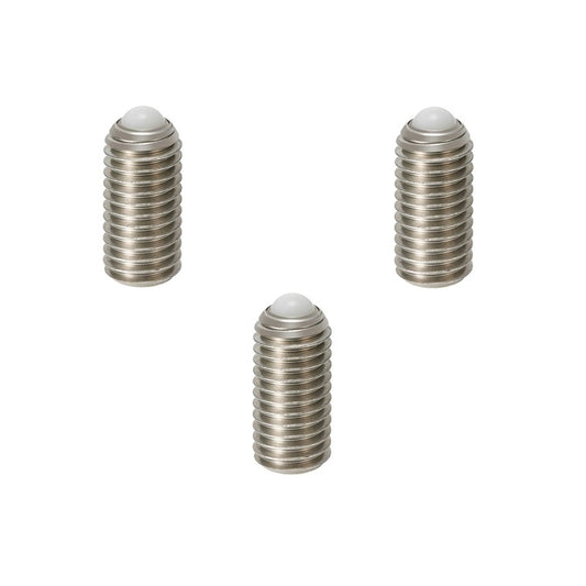 Rolling Ball Tip Socket Set Screws - M6 - 6x1mm - 15.9 mm   - 304 Stainless Steel with Polyacetal tip