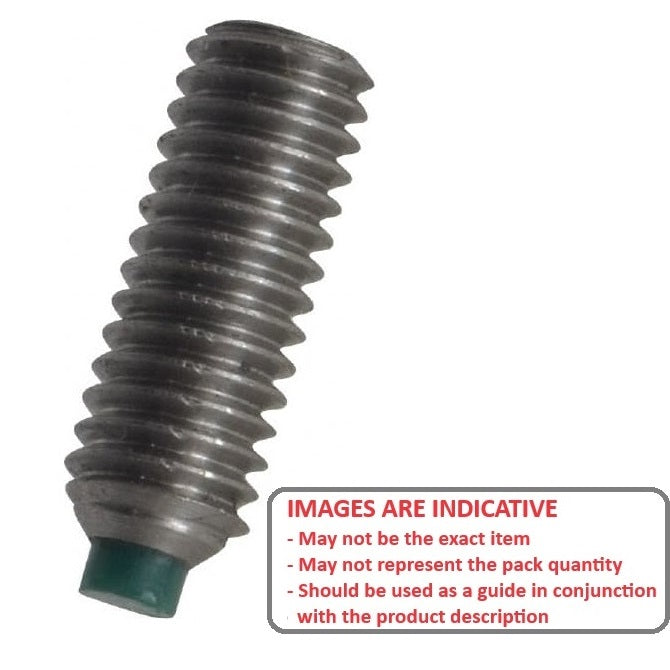 1060426 | SS050M-0060-S3-NT --- Nylon Tipped Socket Set Screws - M5 - 5x0.8mm - 6 mm 304 Stainless Steel - Stainless Steel 18-8 Similar to A2, 303, 304 Screw