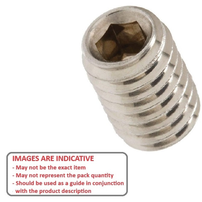 1079417 | SS080M-0080-TC1 (10 Pcs) --- Standard Cup Point Socket Set Screws - M8 - 8x1.25mm - 8 mm - Titanium - CP1 Commercially Pure Screw