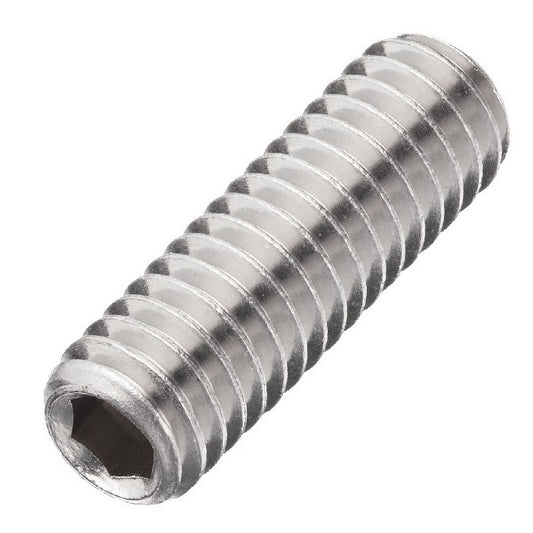 Standard Cup Point Socket Set Screws - 10-24 UNC - 4.76mm - 6.4 mm  Zinc Plated DIN916 - Carbon Steel - Hardened