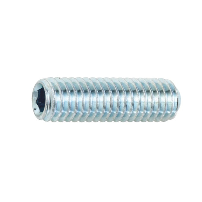 1074056 | SS064F-0080-CZ (100 Pcs) --- Standard Cup Point Socket Set Screws - 1/4-28 UNF - 6.35mm - 8 mm Zinc Plated DIN916 - Carbon Steel Screw