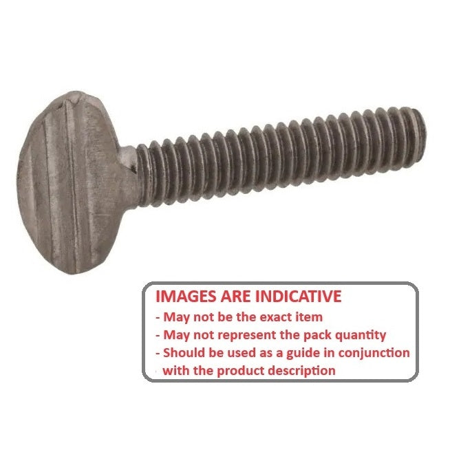 1062541 | THS050M-025-F-CS (20 Pcs) --- Thumb Screws - M5 - 5x0.8mm - 25x36.7 mm Flat Key Head - Steel Screw