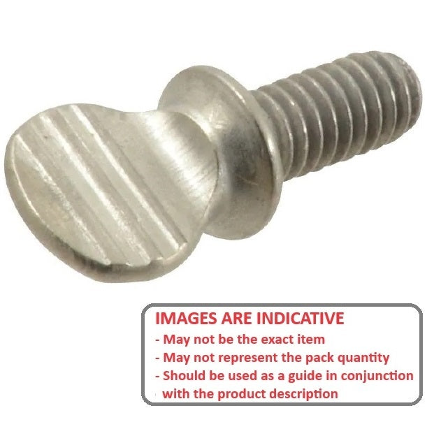 1101370 | THS127C-019-F-CS-WF (100 Pcs) --- Thumb Screws - 1/2-13 UNC - 12.7mm - 19.05x47.63 mm Flat Key Head - Malleable Iron Screw