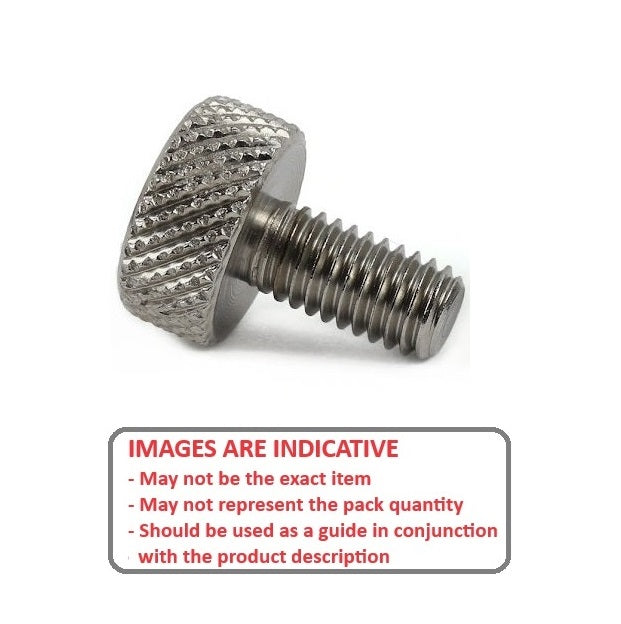 1061138 | THS050M-010-K-3 --- Thumb Screws - M5 - 5x0.8mm - 10x14 mm - Stainless Steel 303/304 Similar to A2, 18-8 HRB80