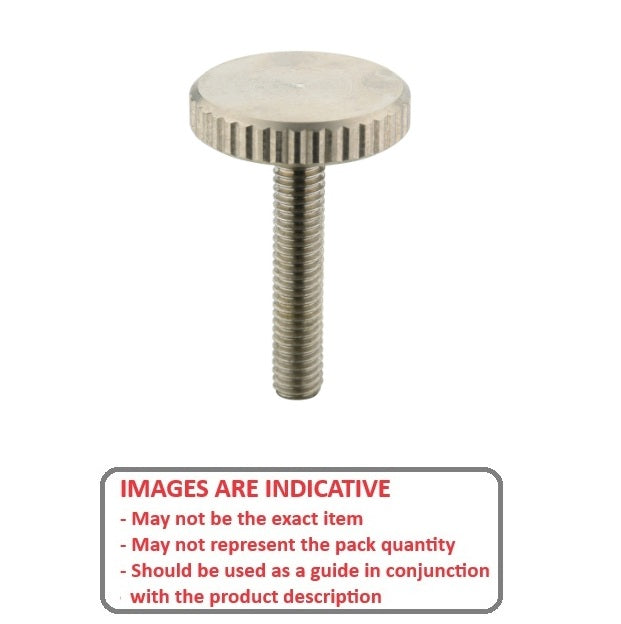 1053549 | THS040M-020-K-3 --- Thumb Screws - M4 - 4x0.7mm - 20x23.5 mm Knurled - Stainless Steel 303/304 Similar to A2, 18-8 HRB80 Screw