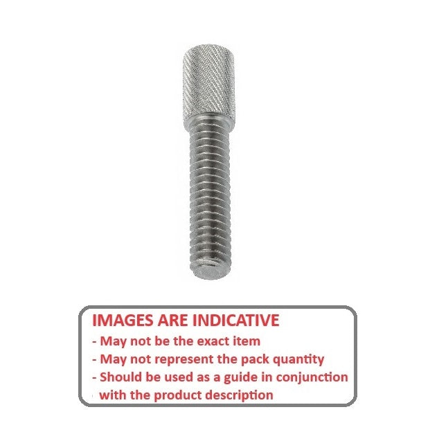 1050103 | THS035C-025-K-3-P --- Thumb Screws - 6-32 UNC - 3.5mm - 25.4x34.93 mm Knurled - Stainless Steel 303/304 Similar to A2, 18-8 HRB80 Screw