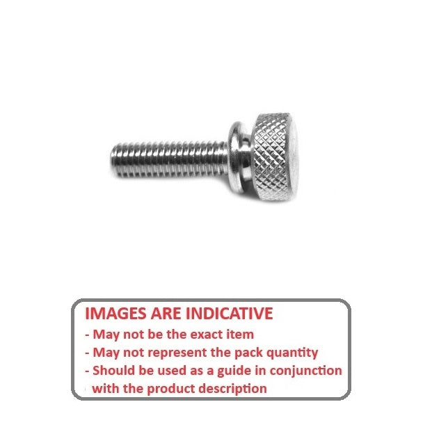 1071050 | THS064C-010-K-AL-WF --- Thumb Screws - 1/4-20 UNC - 6.35mm - 9.53x19.05 mm Knurled - Aluminium Screw