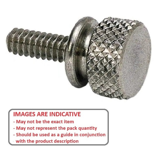 1049935 | THS035C-013-K-SS-WF --- Thumb Screws - 6-32 UNC - 3.5mm - 12.7x20.64 mm Knurled - Stainless Steel Screw