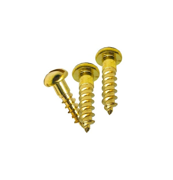 1040558 | SCW0218-0095-RH-SL-BR (10 Pcs) --- Wood Screws - 2.18mm - 2 Gauge - 9.53 mm - Brass Screw