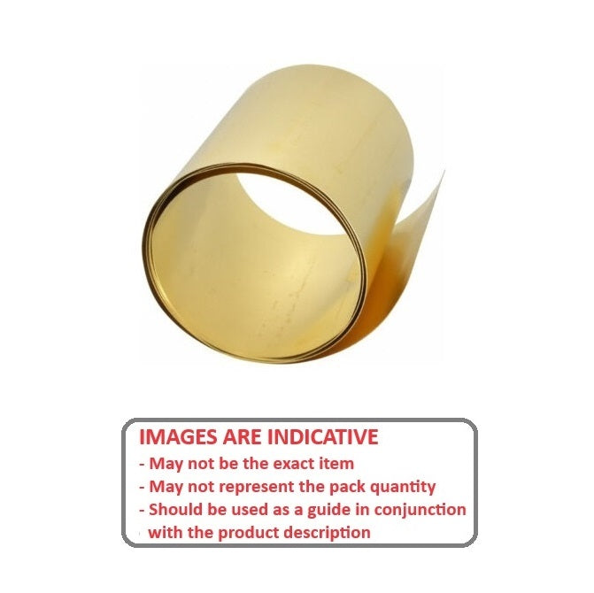 1001136 | SHM-0152-0152-2540-BR (Sheet) --- Brass Shim and Foil - 0.152x152.4x2540 mm - Brass Alloy Cold Rolled CDA 260
