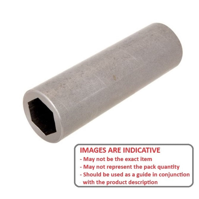 1101504 | SLH-1270-2064-06985 --- Hex Hole Sleeves - 12.7x20.638x69.85 mm - Carbon Steel 11L17 Sleeve