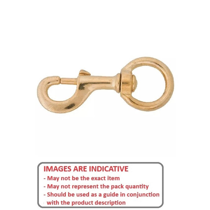 1134441 | BA-320RS --- Swivel Eye Bolt Snaps - 25.4x92.075x11.1 mm - Steel Snap