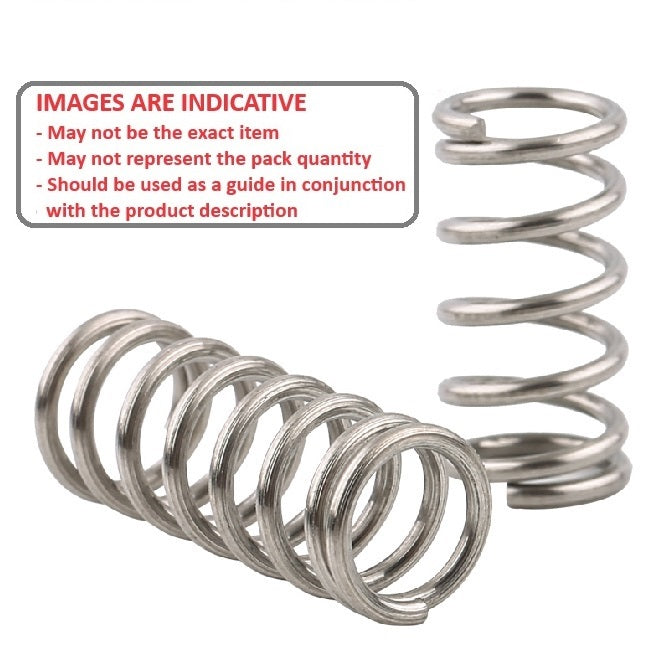 1140005 | CS-3000-0410-50-S2-C (50 Pcs) --- Compression Springs - 30x41x5 mm - Stainless Steel 302/304 Similar to A2, 18-8 Spring