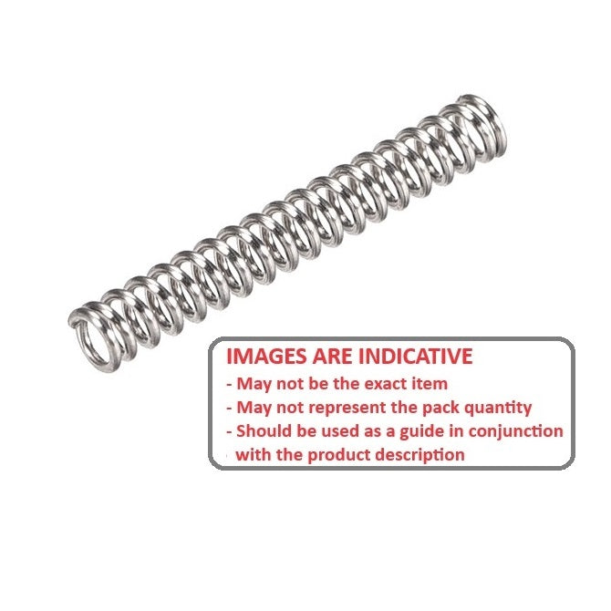 1158968 | CS-4920-0635-45-M-S4 (3 Pcs) --- Compression Springs - 49.2x63.5x4.5 mm - Stainless Steel 304 Similar to A2, 18-8 HRB80 Spring