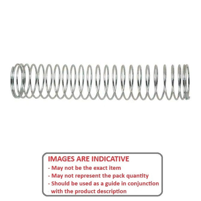 1053162 | CS-0400-0150-04-S4-C (5 Pcs) --- Compression Springs - 4x15x0.4 mm - Stainless Steel 304 Similar to A2, 18-8 HRB80 Spring