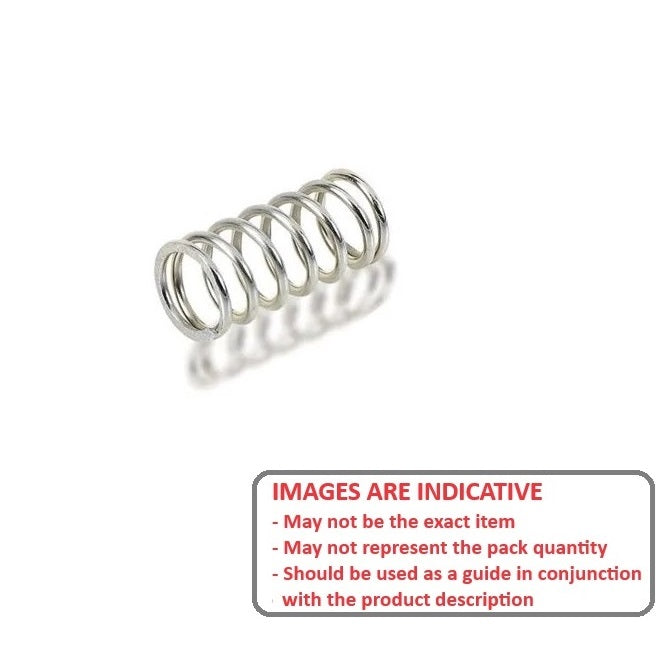 1045405 | CS-0300-0125-05-S2-G --- Compression Springs - 3x12.5x0.5 mm - Stainless Steel 302/304 Similar to A2, 18-8 Spring