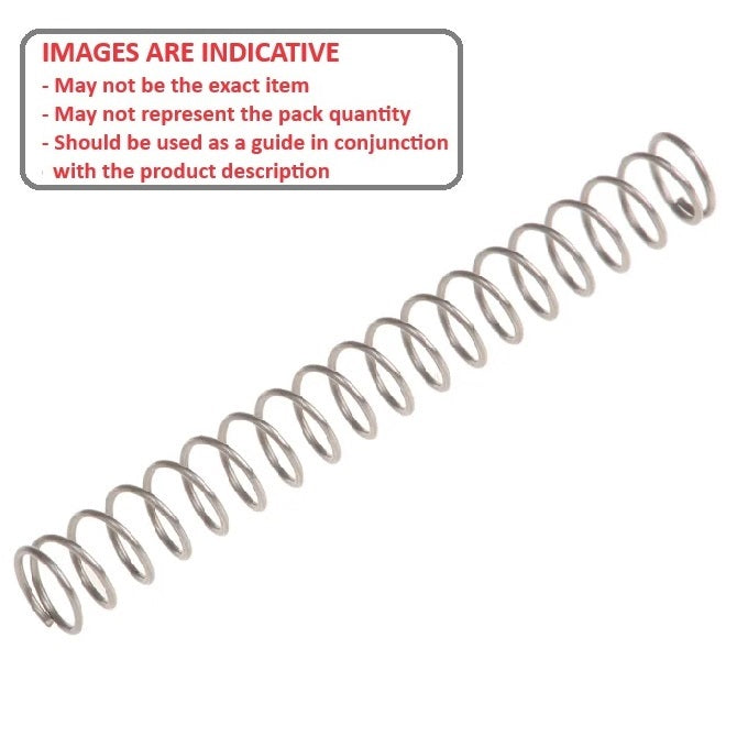 1041182 | CS-0238-2540-03-S2 --- Compression Springs - 2.38x254x0.25 mm - Stainless Steel 302/304 Similar to A2, 18-8 Spring