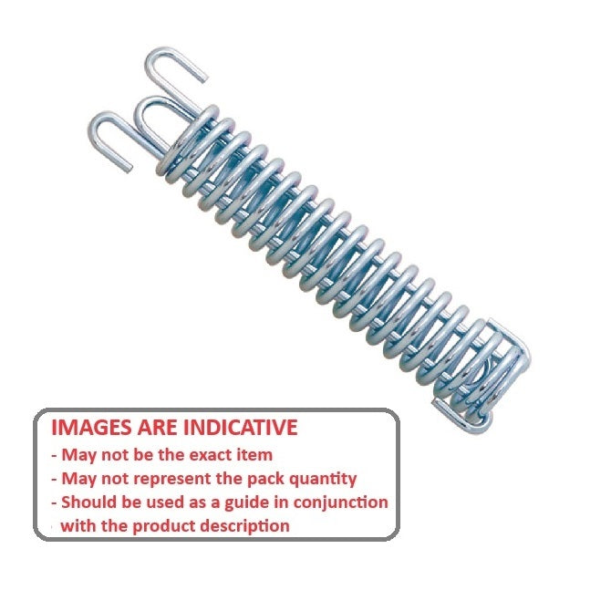 1208420 | DBS-444-244-M --- Drawbar Springs - 230 kg.cm - 50.8 mm - 181 kg Zinc Plated - Spring Steel