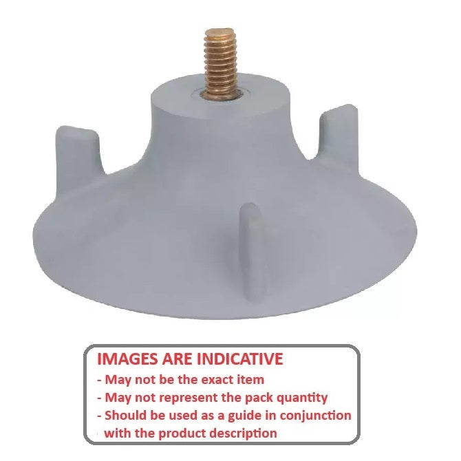1183824 | A-55RS --- Suction Cups - 95.3x34.9 mm - 5/16-18 x 5/8 Stud - EPDM Rubber Suction Cup