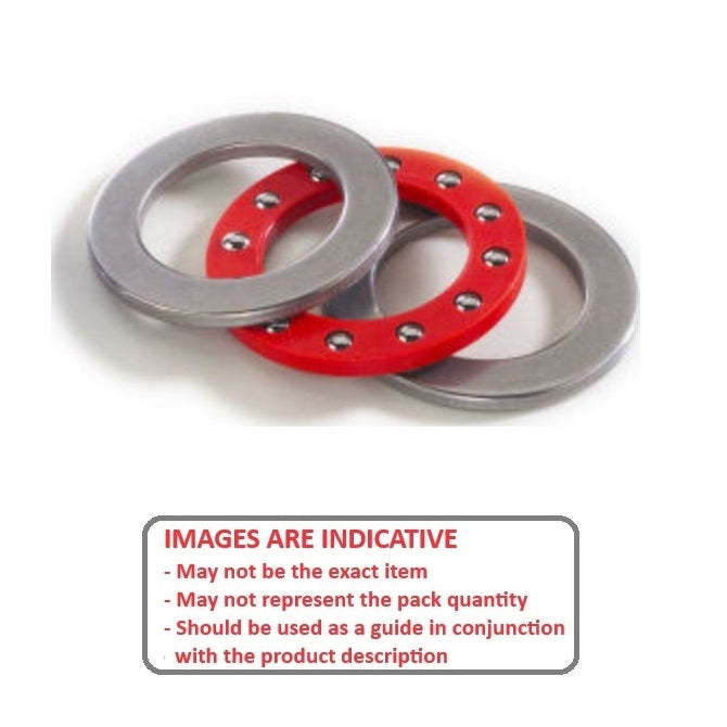 Thrust Ball Bearings - 20.638x33.338x8.731 mm / 20.638 mm Flat - Stainless Steel 400 Series and Nylon