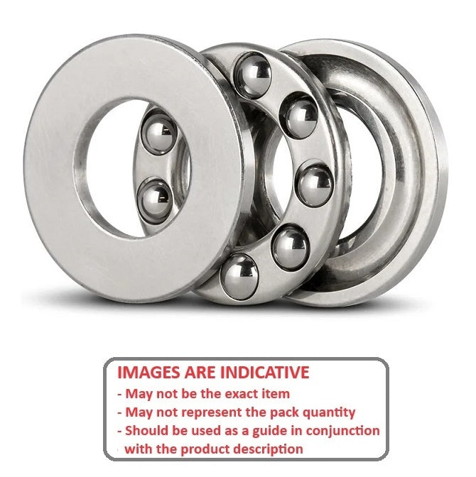 1074861 | T-0070-0130-G (50 Pcs) --- Thrust Ball Bearings - 7x13x4.5 mm / 7.2 mm Grooved - Chrome Steel Bearing