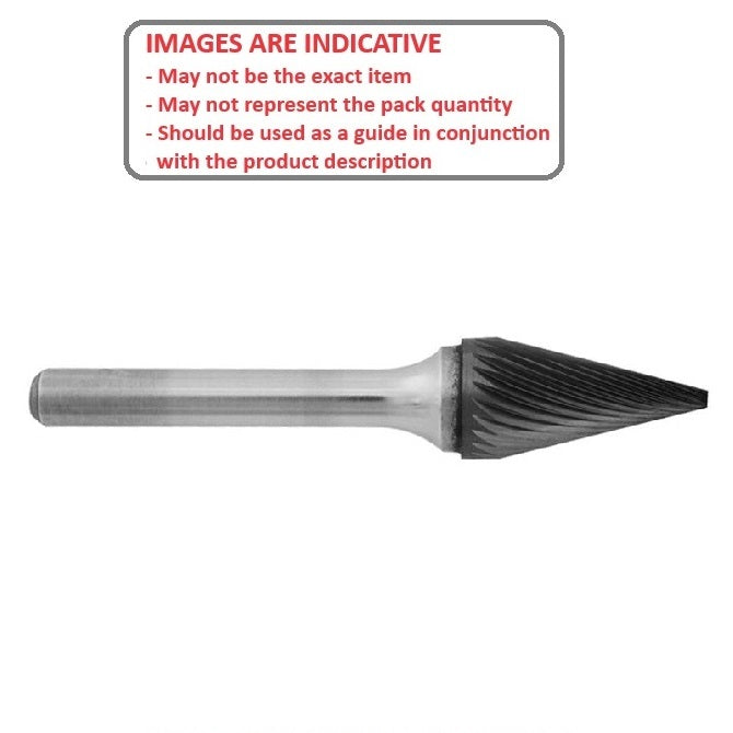 1224787 | GAR74162RS --- Rotary Files Tools - Type Cone - Flat Shape - 12 deg - 3.175 - 9.525 Double Cut - Carbon Steel File