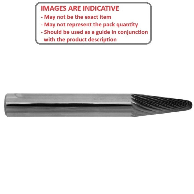 1224794 | GAR74150RS --- Rotary Files Tools - Type Cone - Radius - 8 deg - 3.175 - 12.7 Standard Cut - Carbon Steel File