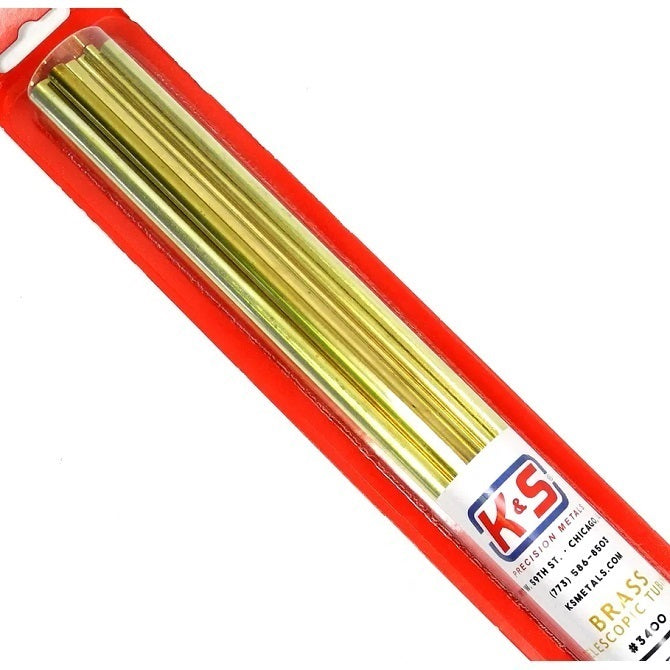 All Assortment Kits - Selection Tubing 12 - Brass Telescoping Tubing 300mm Long