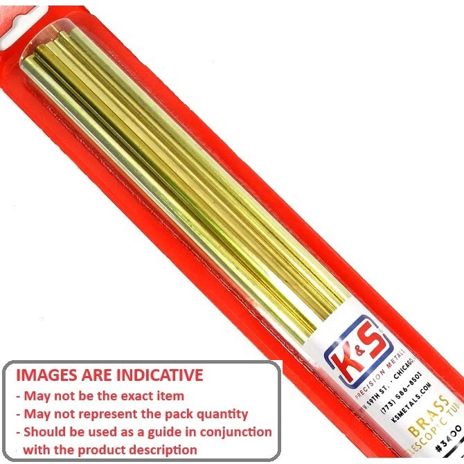 1150975 | AST-TUB-BRS-12 --- Small Parts Assortment Kits - Selection Tubing 12 - Telescoping Tubing 300mm Long - Brass