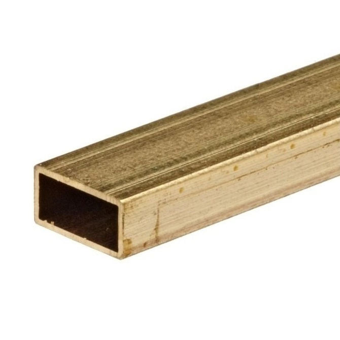 1050864 | 2T-0079-0040-0300-BR --- Rectangular Tube - 3.97x7.94x304.8 mm - Brass