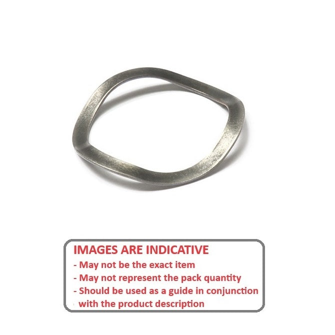 1037237 | W0015-T-003-003-W3-S400 (1000 Pcs) --- Spring Washers - 1.5x3x0.3 mm 3 Wave - Stainless Steel AISI 400 Series Heat Treated Washer