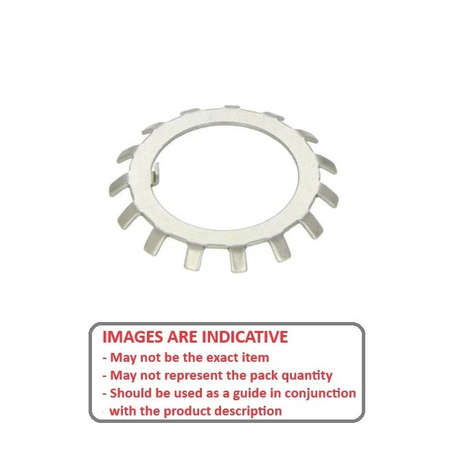 1115275 | WLB017-032-12BO (6 Pcs) --- Lock Washers - 17x32.15 mm - 11 Nr. Tabbed - Carbon Spring Steel Washer
