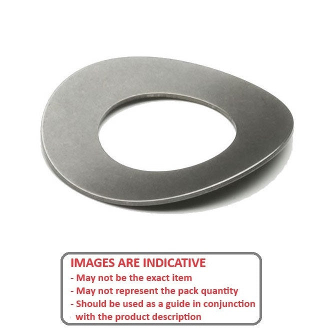 1071694 | W0064-T-015-013-WC-S2 (500 Pcs) --- Spring Washers - 6.35x14.3x1.32 mm Curved - Stainless Steel 301 Similar to A2, 302, 304, 18-8 Washer