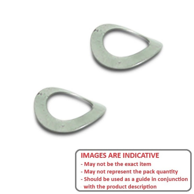 1060932 | W0050-T-010-009-WC-CZ (40 Pcs) --- Spring Washers - 5x10x0.9 mm Curved - Carbon Spring Steel Zinc Plated Washer